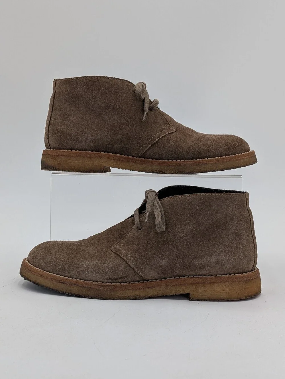 Vince Suede Desert Chukka Boot Sz 7.5 Women Mushroom Taupe Crepe Sole Made Italy
